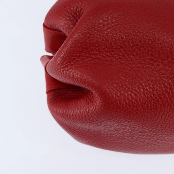 GUCCI Shoulder Bag Leather Red Gold 007 115 5770 Auth BA7131 - Picture 4 of 16